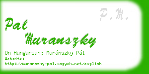 pal muranszky business card